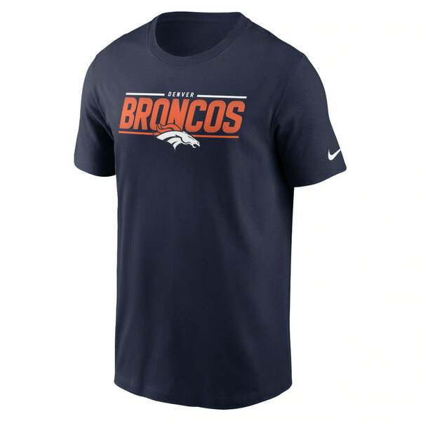 ナイキ メンズ Tシャツ トップス Denver Broncos Nike Muscle TShirt Navy