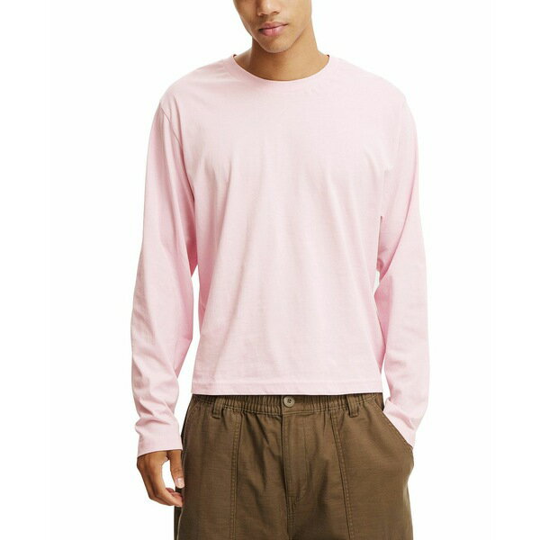 コットンオン メンズ シャツ トップス Men's Cropped Fit Long Sleeve T-Shirt Corsage