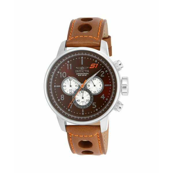 インビクタ メンズ 腕時計 アクセサリー Men's 16015 S1 Rally Quartz Multifunction Brown Dial Watch Silver