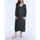 マザーフッドマタニティ レディース ワンピース トップス Maternity Long Sleeve Button Front Midi Dress - Mot...