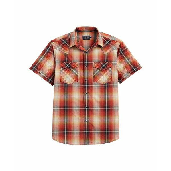 ڥɥȥ   ȥåץ Men's Short Sleeve Frontier Shirt Brick, Black pla...