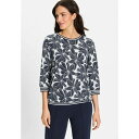 オルセン レディース カットソー トップス Women's Floral Print T-Shirt Ink blue|詳細画像