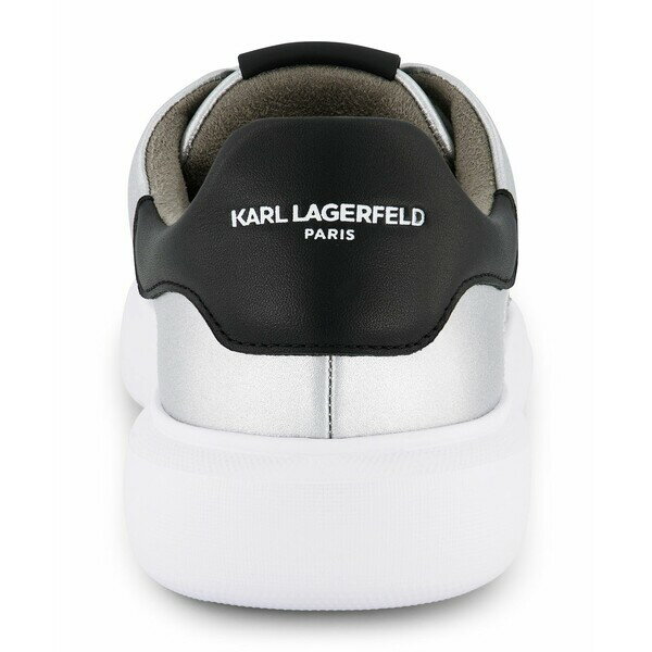 カールラガーフェルド メンズ スニーカー シューズ Men's Embroidered Karl Head Profile Sneaker Silver