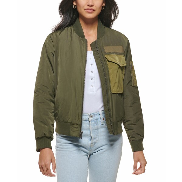 リーバイス レディース ジャケット&ブルゾン アウター Women's Fashion Flight Bomber Jacket Olive Tree