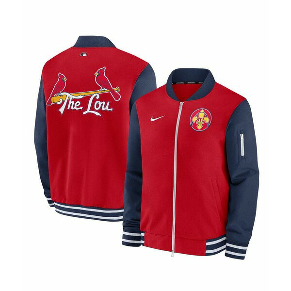 楽天astyナイキ メンズ ジャケット＆ブルゾン アウター Men's Red St. Louis Cardinals 2024 City Connect Authentic Collection Game Time Full-Zip Jacket Red