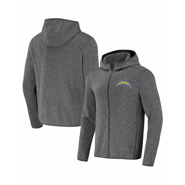 ファナティクス メンズ パーカー・スウェットシャツ アウター Men's NFL x Darius Rucker Collection by Gray Los Angeles Chargers Fleece Pullover Hoodie Gray