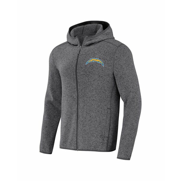 ファナティクス メンズ パーカー・スウェットシャツ アウター Men's NFL x Darius Rucker Collection by Gray Los Angeles Chargers Fleece Pullover Hoodie Gray