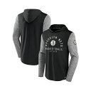 ファナティクス メンズ パーカー・スウェットシャツ アウター Men's Black, Heathered Charcoal Brooklyn Nets Dee...