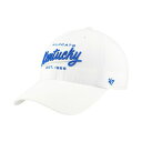 47ブランド レディース 帽子 アクセサリー Women's White Kentucky Wildcats Sidney Clean Up Adjustabl...