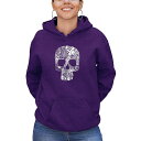 エルエーポップアート レディース パーカー・スウェットシャツ アウター Women's Rock and Roll Skull Word Art Hooded ...