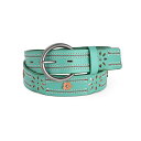 オールドトレンド レディース ベルト アクセサリー Women's Blossom Valley Leather Belt Aqua