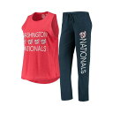 コンセプトスポーツ レディース カジュアルパンツ ボトムス Women's Navy, Red Washington Nationals Meter Muscle Tank Top and Pants Sleep Set Navy, Red(4)
