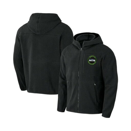 ファナティクス メンズ ジャケット&ブルゾン アウター Men's NFL x Darius Rucker Collection by Black Seattle Seahawks Sherpa Full-Zip Hoodie Black ファナティクス メンズ ジャケット&ブルゾン アウター Men's NFL x Darius Rucker Collection by Black Seattle Seahawks Sherpa Full-Zip Hoodie Black