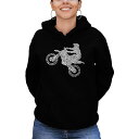 エルエーポップアート レディース パーカー・スウェットシャツ アウター Women's Word Art Freestyle Motocross Hooded ...