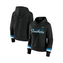 ファナティクス レディース パーカー・スウェットシャツ アウター Women's Black Carolina Panthers Over Under Pullover Hoodie Black