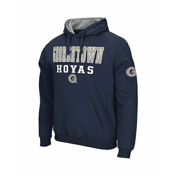 コロシアム メンズ パーカー・スウェットシャツ アウター Men's Navy Georgetown Hoyas Sunrise Pullover Hoodie Navy