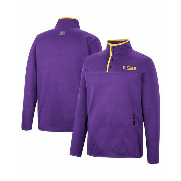 コロシアム メンズ ジャケット&ブルゾン アウター Men's Purple LSU Tigers Rebound Quarter-Snap Jacket Purple