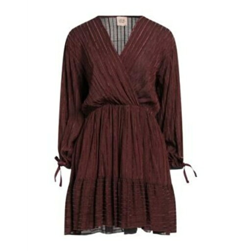 【送料無料】 エムエムイー ロード レディース ワンピース トップス Mini dresses Brown 【送料無料】 エムエムイー ロード レディース ワンピース トップス Mini dresses Brown