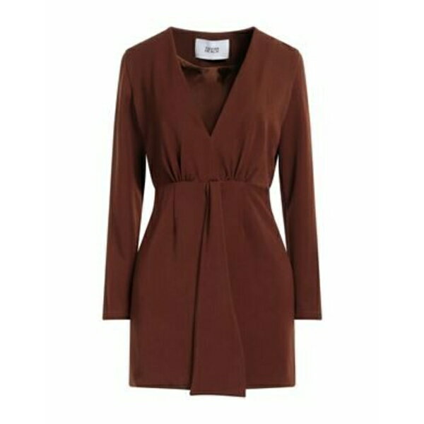 【送料無料】 シルビアンヒーチ レディース ワンピース トップス Mini dresses Brown