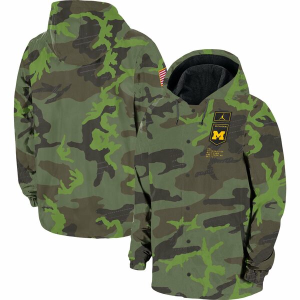 ジョーダン メンズ ジャケット＆ブルゾン アウター Jordan Michigan Hoodie Full-Snap Jacket Multicolor