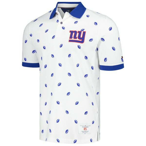 トミー ヒルフィガー メンズ ポロシャツ トップス New York Giants Tommy Hilfiger Bryce Pique Polo White