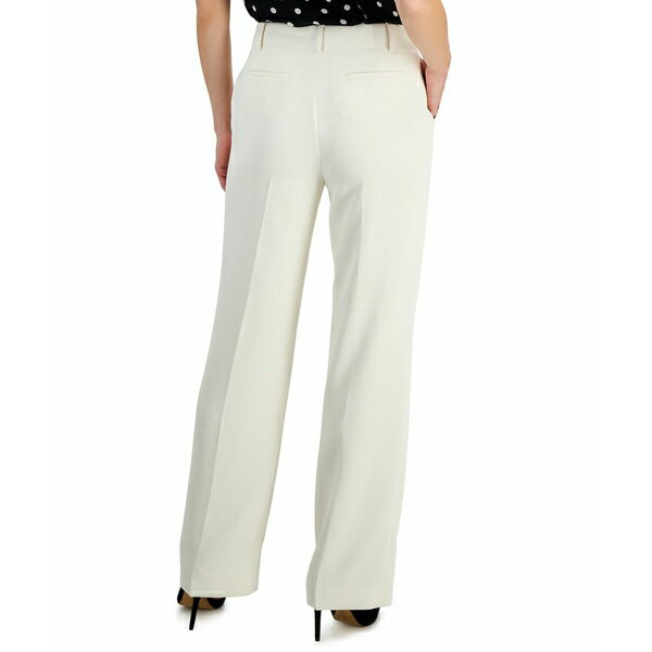 アンクライン レディース カジュアルパンツ ボトムス Women 039 s Mid Rise Pintucked Wide-Leg Pants, Created for Macy 039 s Anne White