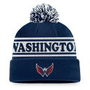 t@ieBNX fB[X Xq ANZT[ Men's Navy Washington Capitals Vintage-Like Sport Resort Cuffed Knit Hat with Pom Navy