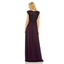 }bN_K fB[X s[X gbvX Embellished-Top Gown Aubergine