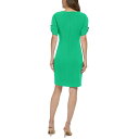 ダナ キャラン ニューヨーク レディース ワンピース トップス Women's Gathered-Sleeve Sheath Dress Apple Green