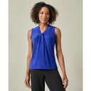 カスパー レディース カットソー トップス Women's Knot-Front Sleeveless Blouse Royal Signature(4)