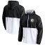 եʥƥ  㥱åȡ֥륾  Brooklyn Nets Fanatics Branded Anorak Block Party Windbreaker HalfZip Hoodie Jacket Black/White