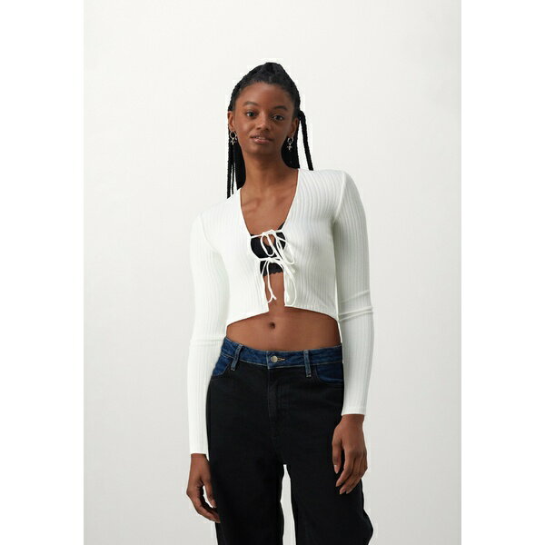 ֥   ǥ T ȥåץ Long sleeved top - white