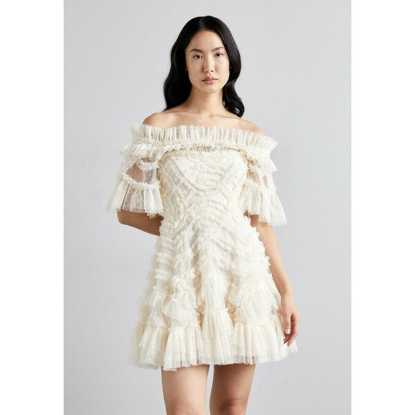 ニードルアンドスレッド レディース ワンピース トップス LANA OFF SHOULDER MINI DRESS - Cocktail dress / Party dress - cream