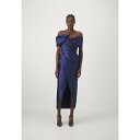 マルケッサ レディース ワンピース トップス OFF SHOULDER DRAPED ANKLE LENGTH GOWN WITH TULIP SKIRT - Occasion wear - navy