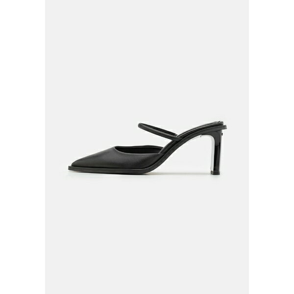 カルバンクライン レディース サンダル シューズ PADDED CURVED STIL MULE - Heeled mules - black