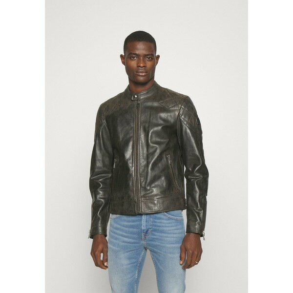 ベルスタッフ メンズ ジャケット＆ブルゾン アウター OUTLAW JACKET - Leather jacket - black
