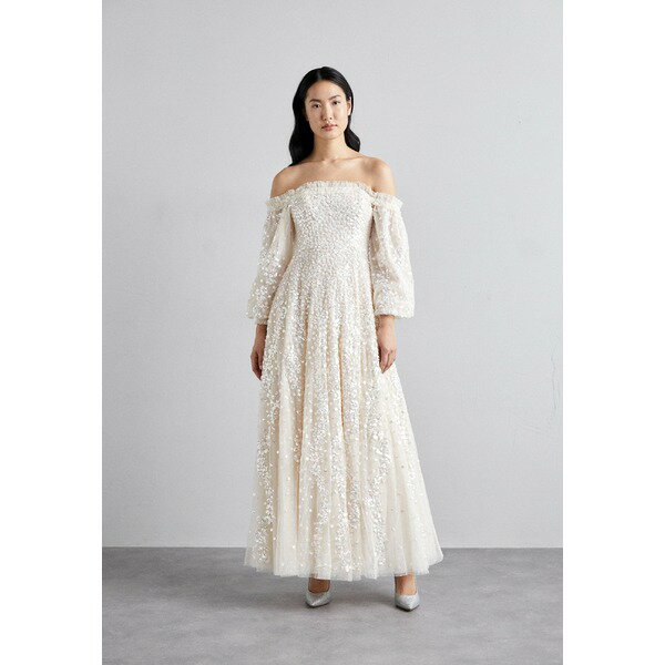 ニードルアンドスレッド レディース ワンピース トップス CONFETTI GLOSS OFF SHOULDER GOWN - Occasion wear - cream/white