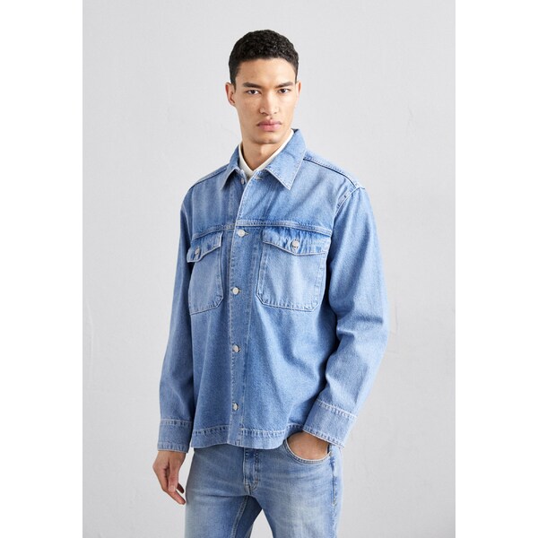  ɥС  㥱åȡ֥륾  HUNT OVERSHIRT - Denim jacket - mid blue