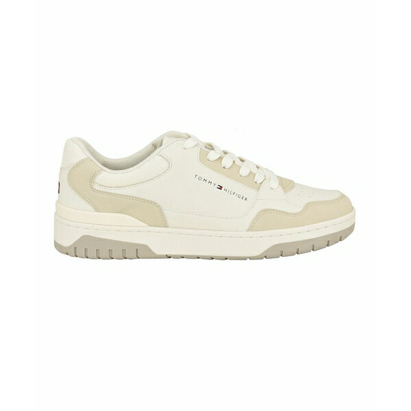 トミー ヒルフィガー メンズ スニーカー シューズ Men's Novian Lace Up Fashion Sneakers Beige, Cream Multi