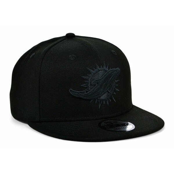 ニューエラ レディース 帽子 アクセサリー Miami Dolphins Basic Fashion 9FIFTY Snapback Cap Black/Black