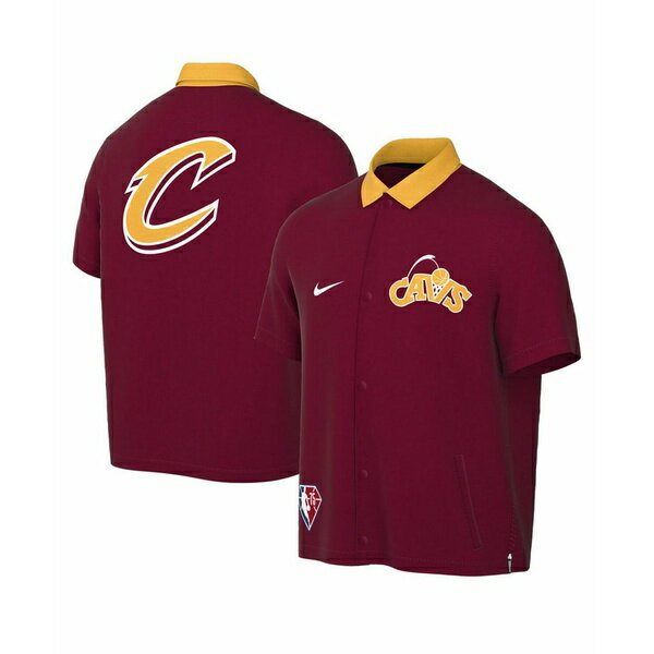 ナイキ ブルゾン レディース ナイキ レディース ジャケット＆ブルゾン アウター Men's Wine, Gold Cleveland Cavaliers 2021/22 City Edition Therma Flex Showtime Short Sleeve Full-Snap Collar Jacket Wine, Gold