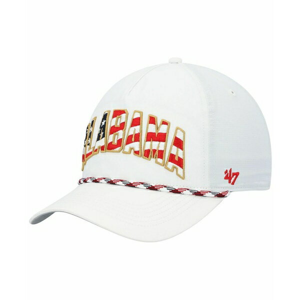 楽天asty47ブランド レディース 帽子 アクセサリー Men's '47 White Alabama Crimson Tide Stars and Stripes Flag Flutter Hitch Snapback Hat White