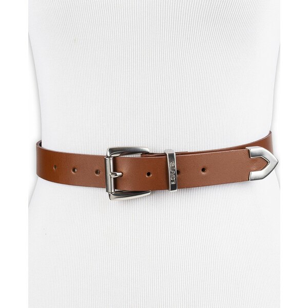 リーバイス リーバイス レディース ベルト アクセサリー Women's Western Metal Tip End Leather Pant Belt Tan