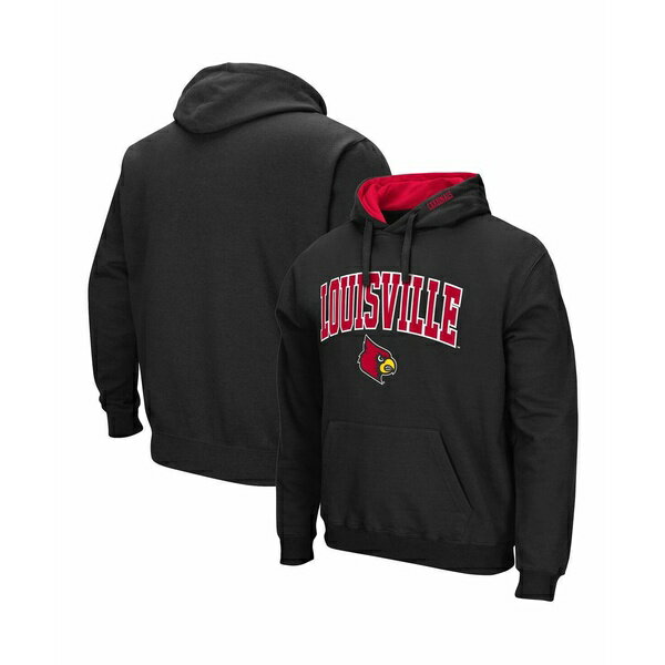 コロシアム レディース パーカー・スウェットシャツ アウター Men's Black Louisville Cardinals Arch and Logo 3.0 Pullover Hoodie Black