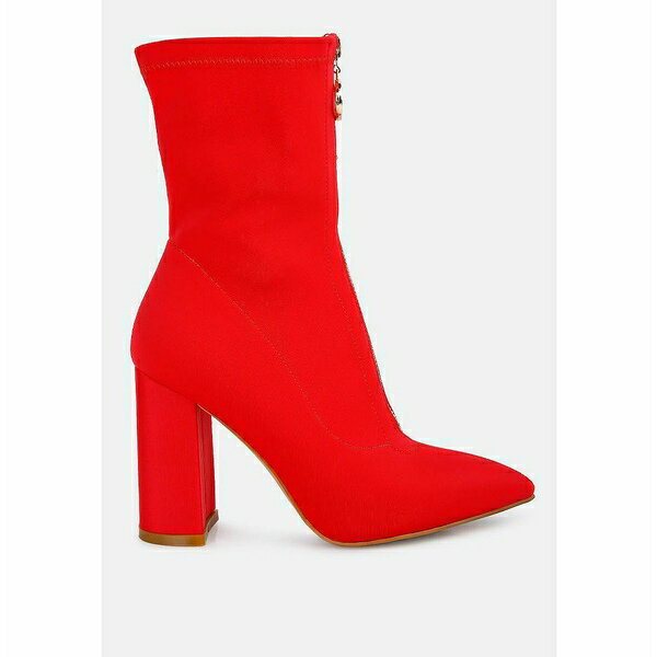ロンンドンラグ レディース ブーツ シューズ bobbettes block heeled microfiber boot Red