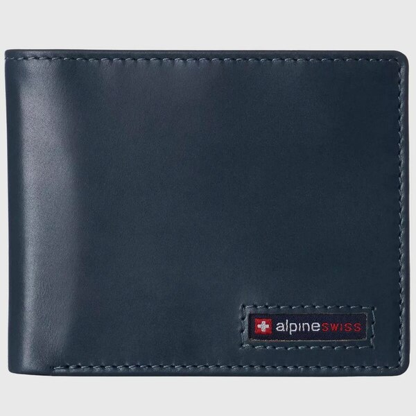 アルパイン スイス メンズ 財布 アクセサリー Mens Genuine Leather RFID Safe Bifold Wallet Passcase..