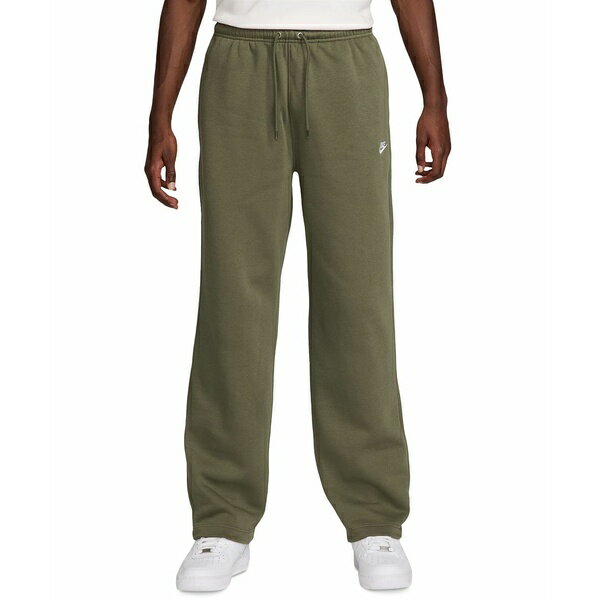 ナイキ メンズ カジュアルパンツ ボトムス Men's Club Brushed Fleece Open Hem Pants Medium Olive