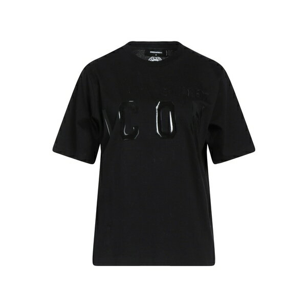 【送料無料】 ディースクエアード レディース Tシャツ トップス T-shirts Black