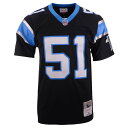 ミッチェル&ネス メンズ シャツ トップス Men's Sam Mills Carolina Panthers Replica Throwback Jersey Black