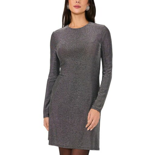ワンステイト レディース ワンピース トップス Women's Metallic Long-Sleeve Sheath Dress Rich Black ワンステイト レディース ワンピース トップス Women's Metallic Long-Sleeve Sheath Dress Rich Black